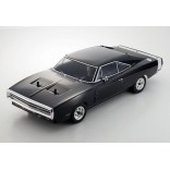 AUTOMODELO KYOSHO FAZER VE-i DODGE CHARGER 1970 PRETO BRUSHLEES COMPLETO KYO 34052T2B